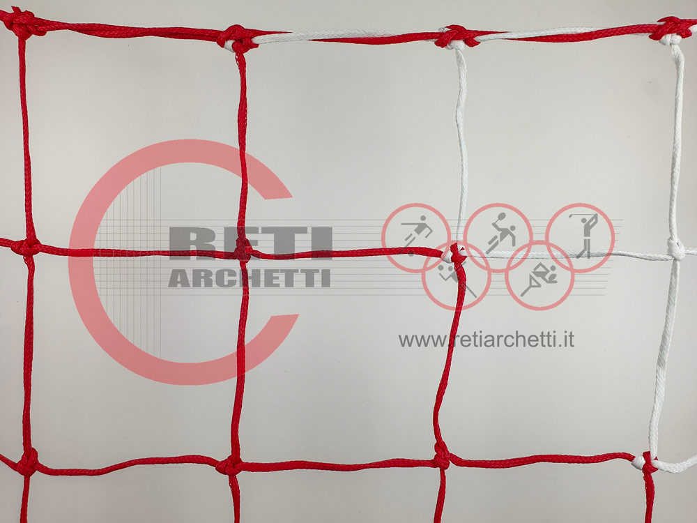  COPPIA RETI PER PORTE DA CALCETTO DA MT. 3 X 2 – MOD. BICOLORE – ART. A5 BIC.
